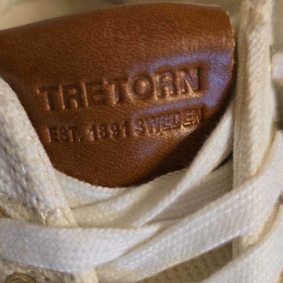 Tan and White Tretorn Espadrille Sneakers with Jute Midsole - Picture 2 of 10